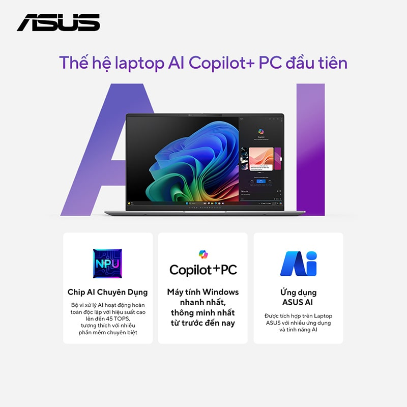 Với sức mạnh NPU 45 TOPs Laptop Copliot PC ASUS Vivobook S 15 có thể làm được những gì